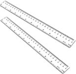 EACOZY RULER, 12 Inch Plastic, Clea