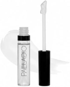 Palladio Lip Gloss, Non-Sticky Lip Gloss, Contains Vitamin E and Aloe, Offers Intense Color and Moisturization, Minimizes Lip Wrinkles, Softens Lips with Beautiful Shiny Finish, Clear