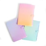 U Brands Fashion Expanding File Folder, Poly 5-Pocket Folder, Pastel Ombre, 3 Pack (3451U01-12)