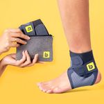 betterhood Premium Ankle Support (1 Piece, Medium, UK 5-8) | ZeroBulk Design for Gym, Sports, Day-long Use | Ankle Straps for Women, Men for Sprains, Plantar Fasciitis | Adjustable Ankle Binder Foot Band
