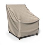 Budge P1W04PM1 English Garden Patio Chair Cover Heavy Duty and Waterproof, Extra Large, Tan Tweed