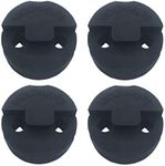 Amgate 4 Pack Violin Practice Mute for Violin and Small Viola, Round Tourte Style Rubber Mute, Black