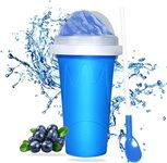 Tikapo® Slushy Maker Cup Tik Tok Stuff Slushie Maker Cup Slushie Ice Cream Maker Machine Frozen Magic Double Layers Slushie Squeeze Cup - Blue