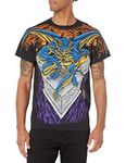 Liquid Blue Men's Fantasy Gargoyle All Over Print T-Shirt, Black, X-Large