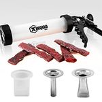 XINQIAO Jerky Gun Food Grade Plastic Beef Jerky Gun Kit, 1 LB Jerky Maker, 3 Nozzles