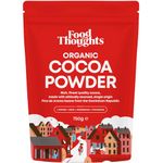 Food Thoughts 100% Organic Cocoa Powder (750g) | Sugar Free & Ethical Cocoa Powder for Baking | Dutch-Processed | Single Origin | Soil Association Certified | Vegan | Gluten, Dairy, GMO & Sugar Free