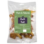 Pure & Natural Dried Duck Feet for Dogs - High Protein, Healthy, Hypoallergenic Dog Treats & Natural Dog Chews - 200g Bag