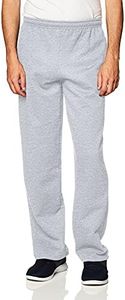 Gildan Men's Fleece Open Bottom Sweatpants with Pockets, Style G18300, Sport Grey, Large