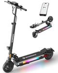 ECOROAD ES4 Electric Scooter for Adults & Teens, 800W Motor Up to 40KM/H, 40KM Long Range Foldable E Scooter with Cool RGB Gradient Lights, 330lbs Max Load, Dual Suspension for Campus & Commuter
