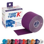 TIGERTAPES - Tiger K Tape Purple (5cm x 5m) - Kinesiology Tape Uncut Roll Elastic Therapeutic Muscle Support Tape for Exercise, Sports & Injury Recovery - Water Resistant, Hypoallergenic