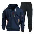 Men's Tracksuit 2 Piece Hoodies Casual Jogging Gym Sweat Suits for Men Jogging Sweatshirts Sweatsuits Sets, #A2 Navy, XX-Large