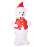 Airblown Inflatable Polar Bear, 7 Ft Outdoor Christmas Yard Decorations Winter Holiday Decor