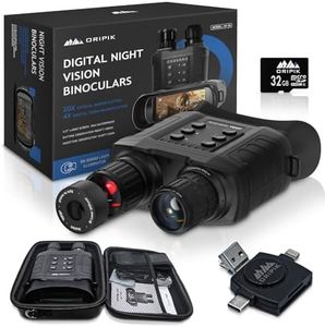 Night Vision Goggles with Infrared Diffuser - Digital Infrared Binoculars, Imaging Camera Binoculars for Adults, 20X Optical & 4X Digital Zoom, 4" Display Screen, 32G SD Card