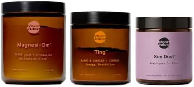 Moon Juice The Quitter – Ting + Magnesi-Om + Sex Dust 3-Product Sober-Curious Bundle for Energy, Sleep & Libido Support, Zero Caffeine Options, 69 Servings