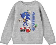 Sonic Frontiers Sonic Surrounded by Kocos Crew Neck Long Sleeve Athletic Heather Youth Shirt