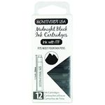 Monteverde G305MB 12 Standard Ink Cartridges - Midnight Black