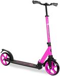 LaScoota Kick Scooter for Adults & Teens. Perfect for Youth 12 Years and Up and Men & Women. Lightweight Foldable Adult Scooter with Large Sturdy Wheels 220lbs (Teen, Purple)