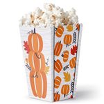 Big Dot of Happiness Fall Pumpkin - Halloween or Thanksgiving Party Favor Popcorn Treat Boxes - Set of 12