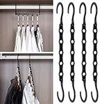 Closet Organizers Space Saving Hangers - Timirog 20 Pack Magic Hangers Wardrobe Storage Organization College Dorm Room Essentials, Apartment Heavy Duty Space Saver Plastic Black