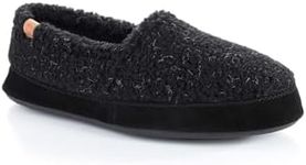 Acorn Men s Slippers Moccasin, Black Berber, 10.5-11.5 US Wide