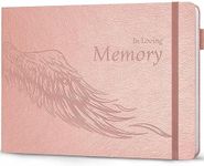 Legend Planner Funeral Guest Book for Memorial Service – Hard Cover Celebration of Life Guest Book – Memorial Book for Funeral Signing – 600 Guest Entries, Hardcover, 10" x 7" (Rose Gold)