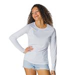 Vapor Apparel Women's UPF 50+ UV Sun Protection Long Sleeve T-Shirt Large White