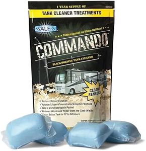 Walex Commando RV Black Holding Tank and Sensor Cleaner, Camper Trailer Black Holding Tank Drop-Ins Pods Tabs, Ocean Mist