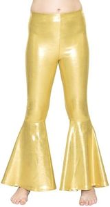 STRETCH IS COMFORT Girl's Bell Bottom Leggings Mystique Gold Large