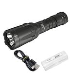 Nitecore SRT7i Tactical Flashlight, 3000 Lumen Long Throw USB-C Rechargeable with Stepless Brightness Adjustment and a Lumentac Organizer