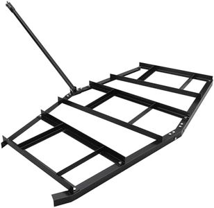 Driveway Drag 84" Width Steel Drag Harrow with Adjustable Bars, Support Up to 50 Lbs, Heavy Duty Yard Leveling Tools Pin Style Tow Behind Land Leveler for Tractors, Atvs, Utvs