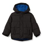 Amazon Essentials Boys' Heavyweight Hooded Puffer Jacket, Black, 3 Years