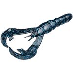 Strike King Rage Tail Craw Bait (Black Blue Flake, 4-Inch)