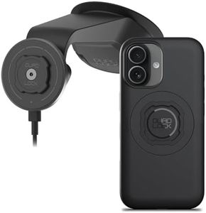 Quad Lock Windscreen/Dashboard Car Phone Holder with MAG Wireless Charging Head V2 and MAG Phone Case for iPhone 17