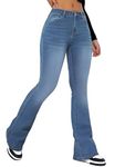 Ben Martin Jeans for Women || High Waist Jeans for Women || Bootcut Jeans for Women || Wide Leg Jeans Women || Light Blue Bell Bottom Jeans for Women 34