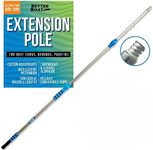 Extension Pole Telescoping Pole Extension Rod Extendable Pole Telescopic Deck Brush Boat Hook Painters Pole 3/4" Universal End Painting Paint Roller Mop Handle Twist Lock Long Stick Extender 4-9FT