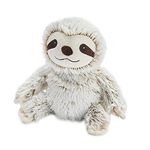 Warmies Marshmallow Sloth Plush Junior Size, Fully Microwavable and Weighted Cuddly Toy for Anxiety, Chill in The Freezer or Heat in Microwave, Soft Toy Heat Pad