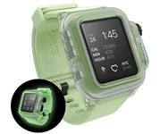Waterproof Apple Watch Case 38mm Series 2 with Premium Soft Silicone Apple Watch Band by Catalyst, Shock Proof Impact Protection, Glow in The Dark