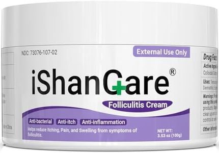 ishancare Folliculitis Treatment, Highly Effective Folliculitis Cream, Natural folliculitis for Itching, Redness, Inflammation, Ache, Burning, 3.53 Oz