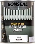 AMK® Ronseal One Coat Radiator Paint Satin 250ml Stays White Heat Resistant For All Radiators Resists Scuffs & Scratches Touch Dry in 30 Minutes