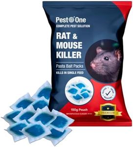 Pest O One Powerful Advanced Mice Mouse Rat Pasta Bait Single Feed Killer Sachets (15 x 10g Pack) Brodifacoum UK Strongest Strength