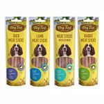 Barkbutler x Dogfest Meat Sticks Lamb+Duck+Ostrich+Rabbit, Dog Treats Combo Pack-45gx4|100% Natural|0% Artificial Flavors,Colours or Preservatives|#1 ingredient is Meat|Human-Grade|For All Adult Breed