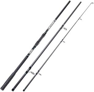 Sougayilang Spinning Fishing Rod, 3-Piece, Carbon Catfish Rod with EVA Comfortable Handle for Catfish and Carp Fishing, Medium/Heavy Power, 9'0"/10'0"/11'0" (10'0")