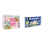 Ratna'S 4 in 1 Unicorn Kingdom Jigsaw Puzzle Business Jr. Coins.5 Board Game-Multicolor Kids