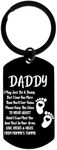 New Dad Keychains Gifts for Men Pregnancy Announcement Gifts for Boyfriend Husband Soon To Be Dad Christmas Birthday Gifts for First Time Father Daddy To Be Keychain from Wife Girlfriend Baby