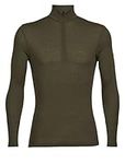 Icebreaker Men's Everyday Half Zip Long Sleeve Top - Zip up Sweatshirt - 100% Merino Wool Base Layer - Loden, XXL