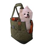 Pet Carrier Handbag Head Out, Quilted Small Pet Sling Shoulder Bag with Soft Sides Hands Free Puppy Carrier for Daily Use, Outdoor