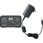 Sangean PR-D19BK FM Stereo/AM Digital Tuning Portable Radio with Protective Bumper + Sangean AC Adapter for PR-D18/PR-D4W/CL-100