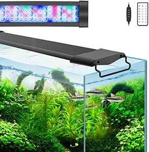 Lominie LED Aquarium Lights Planted Tank Freshwater Light，Full Spectrum 30W LED Fish Tank Light with Timer Controller for 58-82CM Fish Tank with Bracket,IP67 Waterproof (, 30W/57CM)