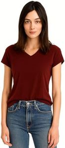 Mott & Bow Women's T-Shirt Classic, L Crimson