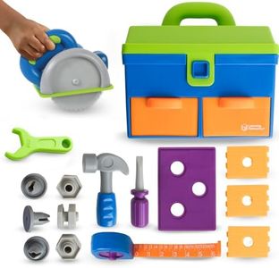 Learning Resources New Sprouts All-in-One Toolbox, Toddler Tool Set, Montessori Play Toolbox,Preschool Learning Activities,18 Pieces, Ages 2+